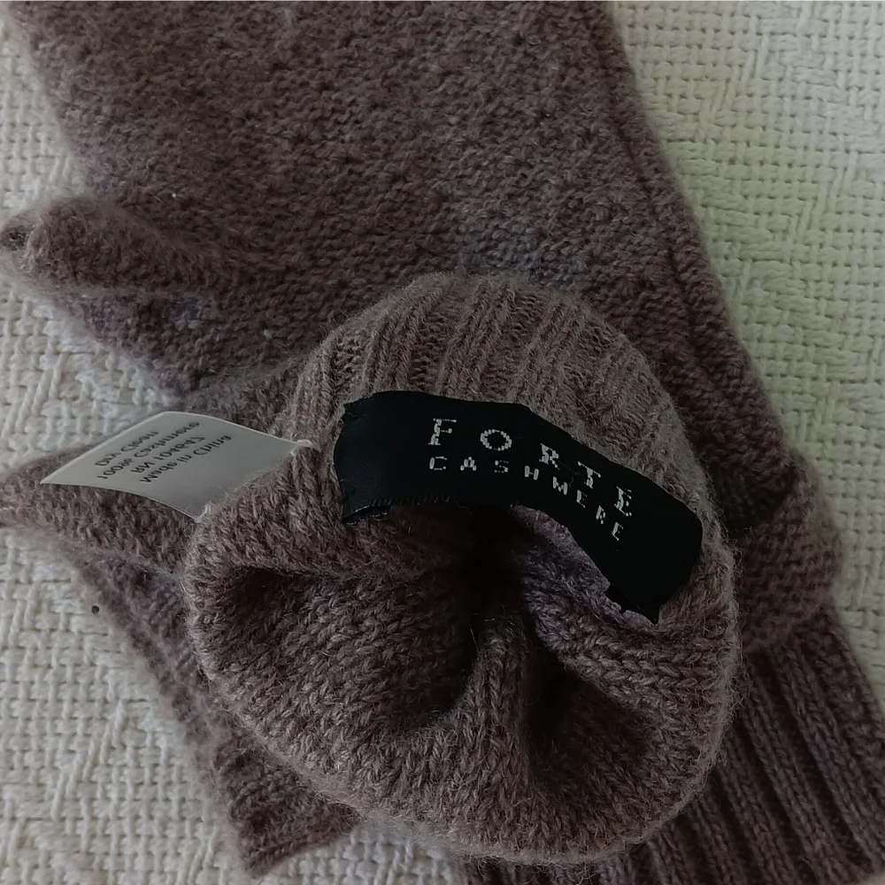 Forté Women's Cashmere Fingerless Gloves Sable OS
